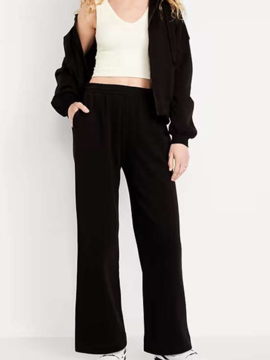 Old Navy Pants - NWT Old Navy Black So Comfy High Waisted Wide Leg Sweatpants